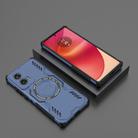 For Motorola Edge 50 Fusion 5G Global Butterfly Armor MagSafe Magnetic Ring Shockproof Phone Case(Blue) - 2
