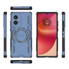 For Motorola Edge 50 Fusion 5G Global Butterfly Armor MagSafe Magnetic Ring Shockproof Phone Case(Blue) - 3