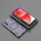 For Motorola Edge 50 Fusion 5G Global Butterfly Armor MagSafe Magnetic Ring Shockproof Phone Case(Purple) - 2