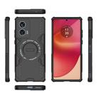 For Motorola Edge 50 Fusion 5G Global Butterfly Armor MagSafe Magnetic Ring Shockproof Phone Case(Black) - 3
