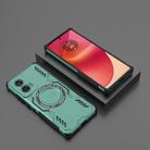 For Motorola Edge 50 Fusion 5G Global Butterfly Armor MagSafe Magnetic Ring Shockproof Phone Case(Light Green) - 2