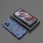 For Motorola Edge 50 Neo 5G Global Butterfly Armor MagSafe Magnetic Ring Shockproof Phone Case(Blue) - 2