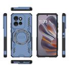 For Motorola Edge 50 Neo 5G Global Butterfly Armor MagSafe Magnetic Ring Shockproof Phone Case(Blue) - 3