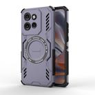 For Motorola Edge 50 Neo 5G Global Butterfly Armor MagSafe Magnetic Ring Shockproof Phone Case(Purple) - 1