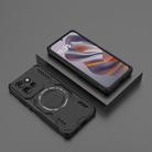 For Motorola Edge 50 Neo 5G Global Butterfly Armor MagSafe Magnetic Ring Shockproof Phone Case(Black) - 2