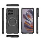 For Motorola Edge 50 Neo 5G Global Butterfly Armor MagSafe Magnetic Ring Shockproof Phone Case(Black) - 3