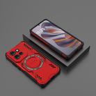 For Motorola Edge 50 Neo 5G Global Butterfly Armor MagSafe Magnetic Ring Shockproof Phone Case(Red) - 2