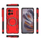 For Motorola Edge 50 Neo 5G Global Butterfly Armor MagSafe Magnetic Ring Shockproof Phone Case(Red) - 3