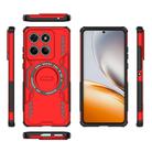 For Motorola Edge 60 Fusion 5G Global Butterfly Armor MagSafe Magnetic Ring Shockproof Phone Case(Red) - 3