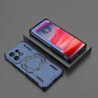 For Motorola Edge 50 Pro 5G Global Butterfly Armor MagSafe Magnetic Ring Shockproof Phone Case(Blue) - 2