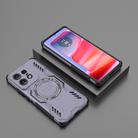 For Motorola Edge 50 Pro 5G Global Butterfly Armor MagSafe Magnetic Ring Shockproof Phone Case(Purple) - 2