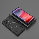 For Motorola Edge 50 Pro 5G Global Butterfly Armor MagSafe Magnetic Ring Shockproof Phone Case(Black) - 2