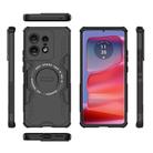 For Motorola Edge 50 Pro 5G Global Butterfly Armor MagSafe Magnetic Ring Shockproof Phone Case(Black) - 3