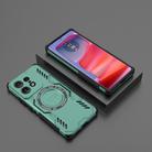 For Motorola Edge 50 Pro 5G Global Butterfly Armor MagSafe Magnetic Ring Shockproof Phone Case(Light Green) - 2