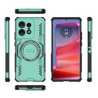 For Motorola Edge 50 Pro 5G Global Butterfly Armor MagSafe Magnetic Ring Shockproof Phone Case(Light Green) - 3
