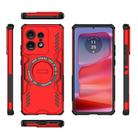 For Motorola Edge 50 Pro 5G Global Butterfly Armor MagSafe Magnetic Ring Shockproof Phone Case(Red) - 3