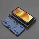 For Motorola Moto G34 5G Butterfly Armor MagSafe Magnetic Ring Shockproof Phone Case(Blue) - 2