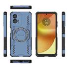 For Motorola Moto G34 5G Butterfly Armor MagSafe Magnetic Ring Shockproof Phone Case(Blue) - 3
