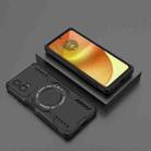 For Motorola Moto G34 5G Butterfly Armor MagSafe Magnetic Ring Shockproof Phone Case(Black) - 2