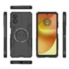 For Motorola Moto G34 5G Butterfly Armor MagSafe Magnetic Ring Shockproof Phone Case(Black) - 3