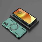 For Motorola Moto G34 5G Butterfly Armor MagSafe Magnetic Ring Shockproof Phone Case(Light Green) - 2