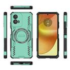For Motorola Moto G34 5G Butterfly Armor MagSafe Magnetic Ring Shockproof Phone Case(Light Green) - 3