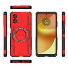 For Motorola Moto G34 5G Butterfly Armor MagSafe Magnetic Ring Shockproof Phone Case(Red) - 3