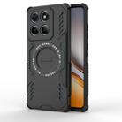 For Honor 400 Lite 5G Global Butterfly Armor MagSafe Magnetic Ring Shockproof Phone Case(Black) - 1