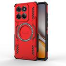 For Honor 400 Lite 5G Global Butterfly Armor MagSafe Magnetic Ring Shockproof Phone Case(Red) - 1