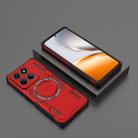 For Honor 400 Lite 5G Global Butterfly Armor MagSafe Magnetic Ring Shockproof Phone Case(Red) - 2