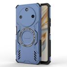 For Honor X60 5G Butterfly Armor MagSafe Magnetic Ring Shockproof Phone Case(Blue) - 1