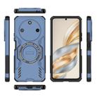 For Honor X60 5G Butterfly Armor MagSafe Magnetic Ring Shockproof Phone Case(Blue) - 3
