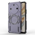 For Honor X60 5G Butterfly Armor MagSafe Magnetic Ring Shockproof Phone Case(Purple) - 1