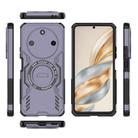 For Honor X60 5G Butterfly Armor MagSafe Magnetic Ring Shockproof Phone Case(Purple) - 3