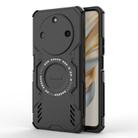For Honor X60 5G Butterfly Armor MagSafe Magnetic Ring Shockproof Phone Case(Black) - 1
