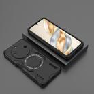For Honor X60 5G Butterfly Armor MagSafe Magnetic Ring Shockproof Phone Case(Black) - 2