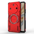 For Honor X60 5G Butterfly Armor MagSafe Magnetic Ring Shockproof Phone Case(Red) - 1
