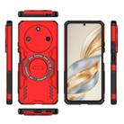 For Honor X60 5G Butterfly Armor MagSafe Magnetic Ring Shockproof Phone Case(Red) - 3