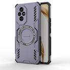 For Honor 200 5G Global Butterfly Armor MagSafe Magnetic Ring Shockproof Phone Case(Purple) - 1