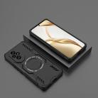 For Honor 200 5G Global Butterfly Armor MagSafe Magnetic Ring Shockproof Phone Case(Black) - 2