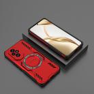 For Honor 200 5G Global Butterfly Armor MagSafe Magnetic Ring Shockproof Phone Case(Red) - 2