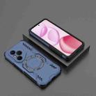 For Honor 400 Pro 5G Global 160.8mm Butterfly Armor MagSafe Magnetic Ring Shockproof Phone Case(Blue) - 2