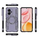 For Honor 400 5G Global 156.5mm Butterfly Armor MagSafe Magnetic Ring Shockproof Phone Case(Purple) - 3