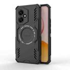 For Honor 400 5G Global 156.5mm Butterfly Armor MagSafe Magnetic Ring Shockproof Phone Case(Black) - 1