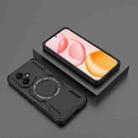 For Honor 400 5G Global 156.5mm Butterfly Armor MagSafe Magnetic Ring Shockproof Phone Case(Black) - 2
