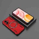 For Honor 400 5G Global 156.5mm Butterfly Armor MagSafe Magnetic Ring Shockproof Phone Case(Red) - 2