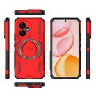 For Honor 400 5G Global 156.5mm Butterfly Armor MagSafe Magnetic Ring Shockproof Phone Case(Red) - 3