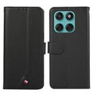 For Motorola Edge 60 Fusion ABEEL Delicate Texture Splicing RFID Leather Phone Case(Black) - 1