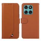 For Motorola Edge 60 Fusion ABEEL Delicate Texture Splicing RFID Leather Phone Case(Brown) - 1