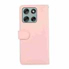 For Motorola Moto G56 5G ABEEL Delicate Texture Splicing RFID Leather Phone Case(Pink) - 3